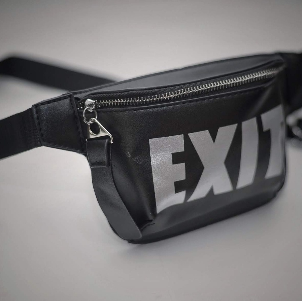 "Exit" stage left Fanny packs